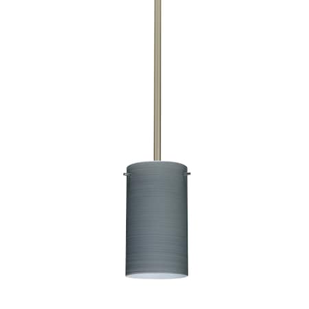 Besa Lighting Stilo 7 Stem Pendant, Titan, Satin Nickel Finish, 1x5W LED 1TT-4404TN-LED-SN